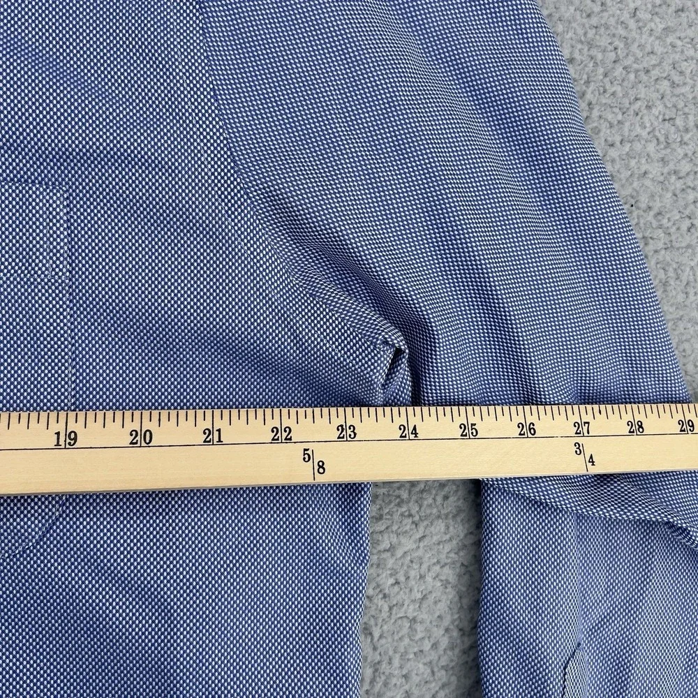 Peter Millar Long Sleeve  Button Down Mens Nanoluxe Easycare Sz Large Blue - Picture 9 of 14